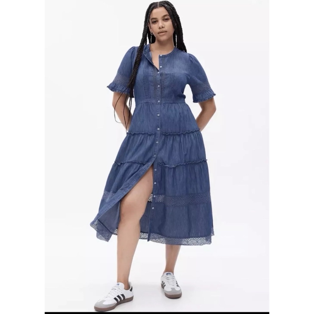 Love Shack Fancy X Gap Denim Midi Dress